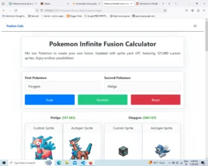 Features of the Infinite Fusion Calculator 